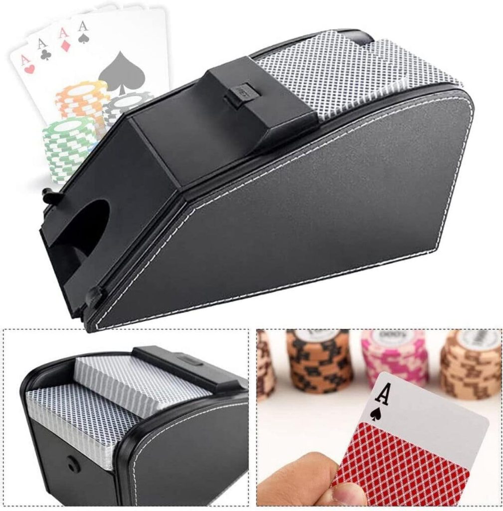 Aiqidi Automatic Electronic Card Casino Shuffler 1-2 Decks Poker Cards ...