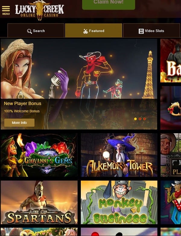 Lucky Creek Casino  no deposit bonus + ,690 free chip codes