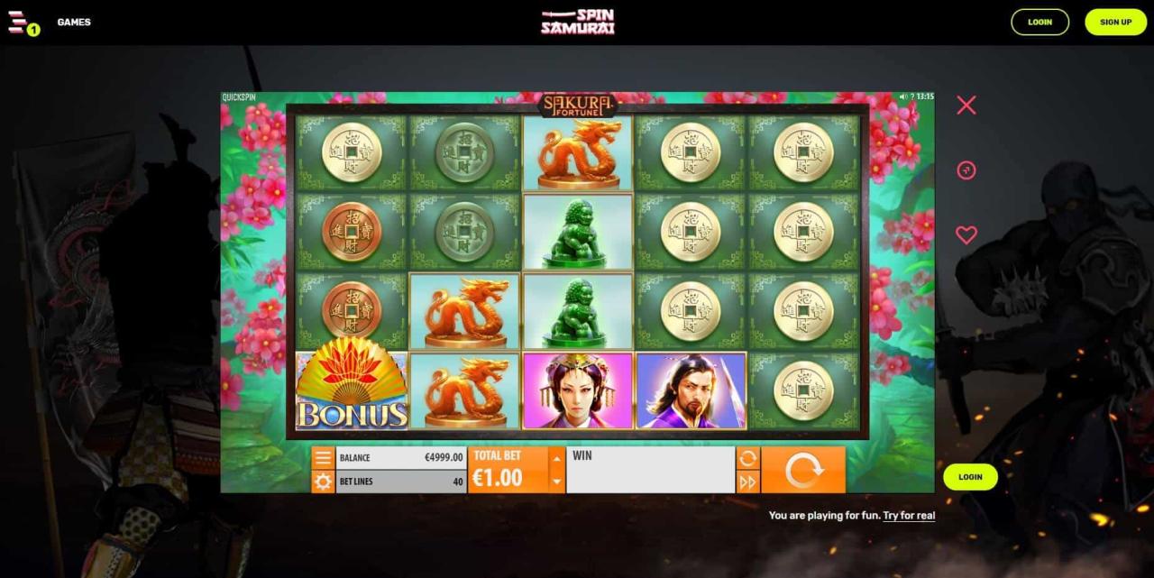 Spin Samurai Casino - Get over C,000 bonus + 100 Free Spins