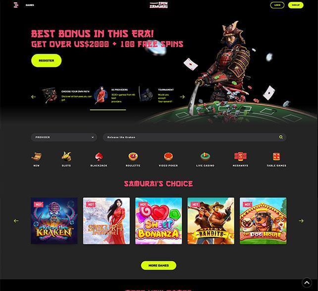 SpinSamurai Review - Up to €3,000 + 100 Spins - NewCasinos.com