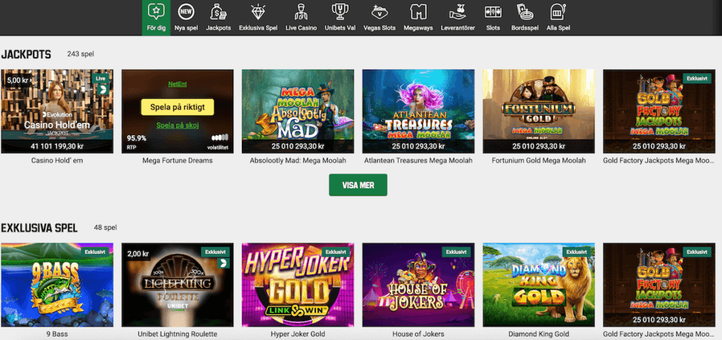 Unibet Bonus - Få 100% upp till 1000 kr eller 50 free spins