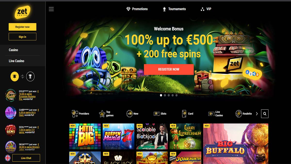 ZetCasino review – 100% Match Bonus and 200 Free Spins - Minimum ...
