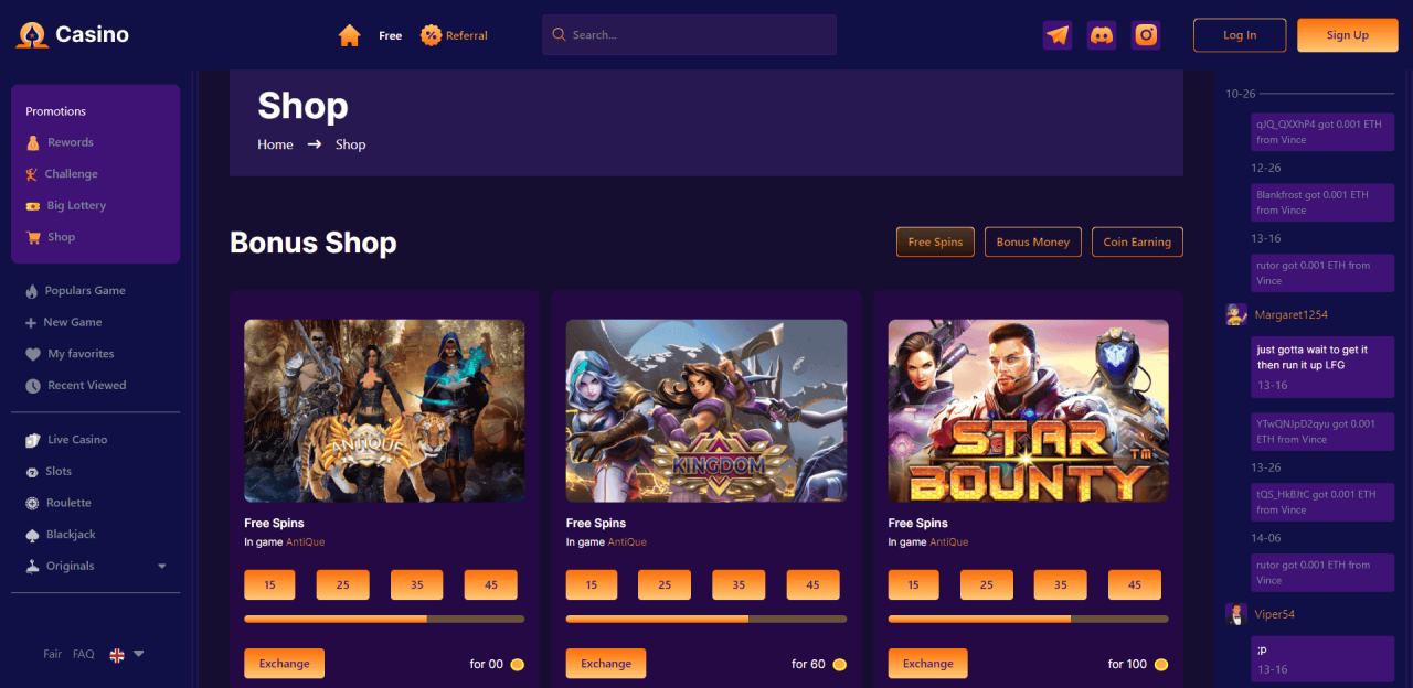 Casino & Gambling & HTML Template