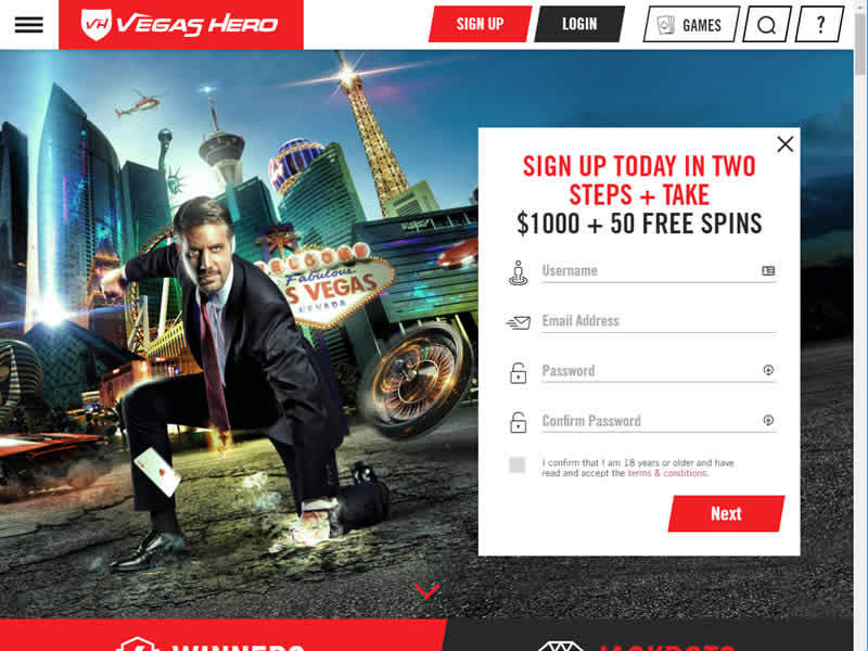 Vegas Hero Casino Review ⋆ NEW casino ⋆ 50 Free Spins