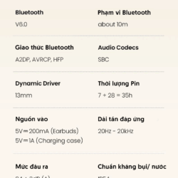 Tai nghe true wireless Edifier JoyBuds 15 shopee desc 10